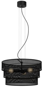 Csillár zsinóron GLUM 3xE27/60W/230V fekete