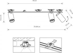 Mennyezetbe Építhető Lámpa Fehér MONO
