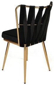 Kusakli Black and Gold étkezőszék szett, 4 db, 4 db