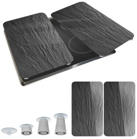 Edzett üveg tűzhely fedőlap szett 2 db-os 30x52 cm Slates – Wenko