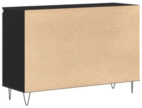 Oldalszekrény Fekete Tölgy 101,5x35x70 cm Műgyanta