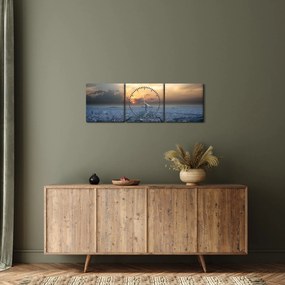 Kép - Párizs magasból (órával) (90x30 cm)