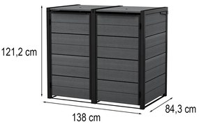 Hide away kültéri szemetes tároló 240 l