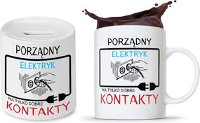 Villanyszerelő Készlet Ajándék Bögre Persely fényképes nyomtatással