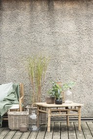 IB Laursen Szögletes rattan virágcserép műanyag belsővel - többféle méretben Méret: M