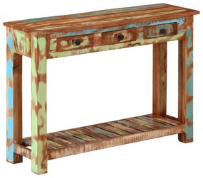 tömör újrahasznosított fa tálalóasztal 110x30x76 cm