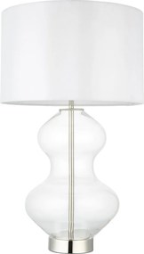 Endon glamour modern asztali lámpa kelda shaped fehér nikkel átlátszó end102676