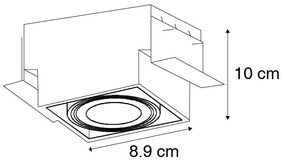 12 db-os beépített spotlámpa készlet fehér GU10 dönthető keret nélküli - Oneon