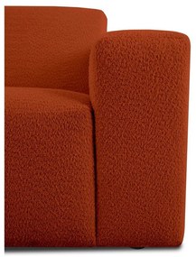Téglavörös buklé sarokkanapé (U alakú) Roxy – Scandic