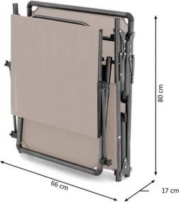 DIVERO Összecsukható kerti nyugágy tetővel XXL szürke