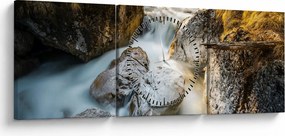 Kép - Erdei patak (órával) (90x30 cm)