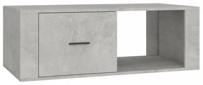 betonszürke szerelt fa dohányzóasztal 100x50,5x35 cm
