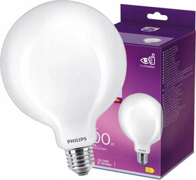 Led izzó Globe E27 G120 10.5W 100W 1521lm 4000K Filament Philips