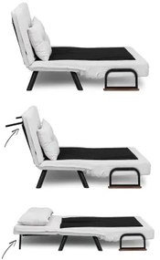 Kétüléses kihúzható kanapé QIRA fehér