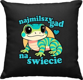 Kawaii Legkedvesebb Hüllő párna, fekete