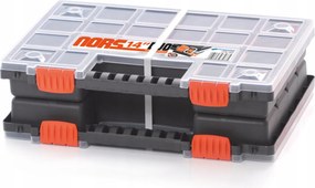 Dupla rendszerező fedővel 34,5x25x10 cm Fekete