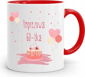 Születésnapra 60 60-es 60-as Bögre Piros Ajándék nyomott mintával