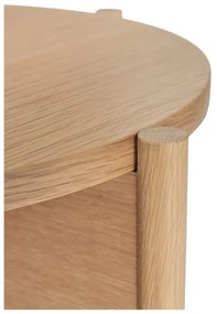 Kerek tárolóasztal tölgyfa dekorral ø 45 cm Heritage – Hübsch