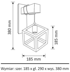 Fali lámpa SWEDEN 1xE27/20W/230V