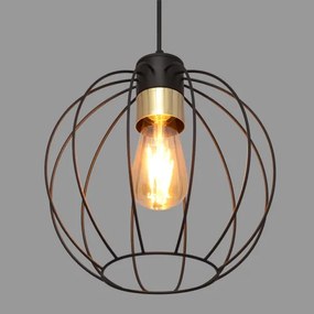 Csillár zsinóron STARLIGHT 1xE27/15W/230V fekete/arany