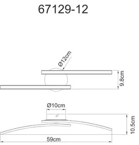 Globo 67129-12 - LED Felületre szerelhető csillár TANSY 2xLED/6W/230V
