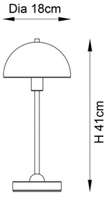 Endon 98496 - Asztali lámpa SAROMA 1xE14/7W/230V tégla színű