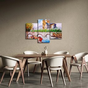 Kép - Olajfestmény a városról (90x60 cm)