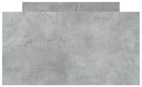betonszürke ágykeret fej- és lábtámlával 90 x 200 cm