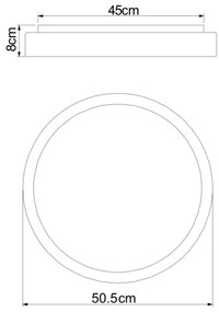 Globo 41586-24 - LED Dimmelhető mennyezeti lámpa SONNY LED/24W/230V + távirányító