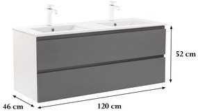 Vario Pull 120 alsó szekrény mosdóval