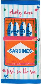Pamut strandtörölköző 76x160 cm Sardines – Catherine Lansfield