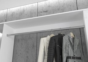 Project X széles 2 ajtós komód fali polccal és akasztóval