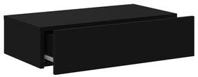 fekete TV-szekrény LED-lámpákkal 60x35x15,5 cm