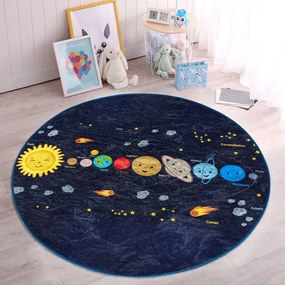 Sötétkék gyerek szőnyeg ø 80 cm Comfort – Mila Home