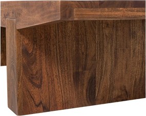 Sötét natúr színű akácfa dohányzóasztal 48x152 cm Eron – WOOOD