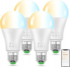 4 Db Led Izzó E27 Cct WiFi Smart Intelligens Alkalmazás