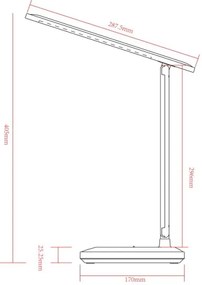 Globo 58481W - LORNA LED asztali lámpa, érintős, 3W, 5V, 1800 mAh, fehér