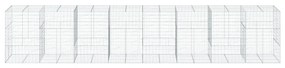 horganyzott vas gabion kosár fedéllel 800 x 100 x 150 cm
