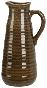 Busara kőagyag  váza/kancsó10,5 x 24 cm, barna