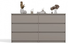 Komód Malva M6 140 cm - szürke