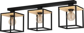EGLO 99856 LIBERTAD Loft Mennyezeti Lámpa Barna, Fekete E27 IP20