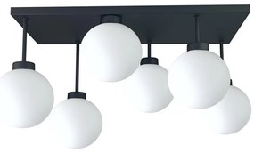 Felületre szerelhető csillár  DEA 6xE14/60W/230V fekete/fehér