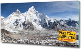 Fotó kép edzett üveg Köd az erdőben 100x70