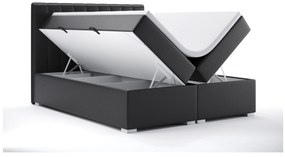 Franciaágy Boxspring 180 cm Ranaly (fekete öko-bőr) (tárolóhellyel). Akció -17%. 1044312