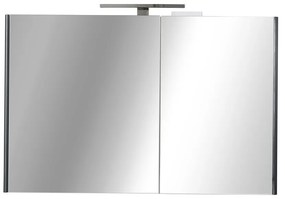 TMP SHARP - FEKETE - Tükrös fürdőszobai szekrény - 100 cm