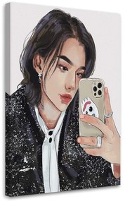 Gario Vászonkép Tizenéves egy telefonnal - Vivian Lihonde Méret: 40 x 60 cm
