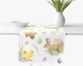 Goldea húsvéti teflonos asztali futó - húsvéti szimbólumok 20x120 cm