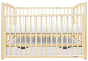 Gyerek kiságy New Baby LILLY leengedhető oldalráccsal és fiókkal természetes