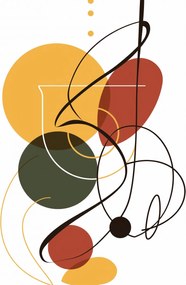 Poszter 50x65cm Táncoló formák és színek