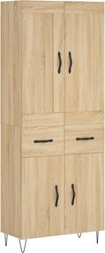 vidaXL sonoma tölgy szerelt fa magasszekrény 69,5 x 34 x 180 cm